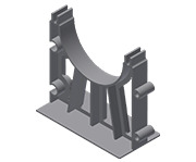 1631 Straight Base Spacer, 6 x 3 in, PVC