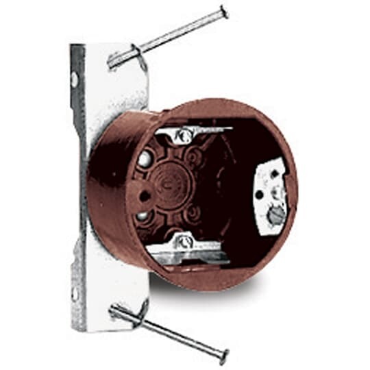 3090-N-40 Carlon Non-Metallic Ceiling/Fixture Outlet Box With Nail, Phenolic, 13.5 cu-in Capacity, 2-1/8 in D