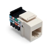 41108-RT3 QuickPort 8-Conductor 8-Position 110-Style UTP Connector, Cat 3 Module, Flush Mount, 1 Ports, Plastic, Light Almond