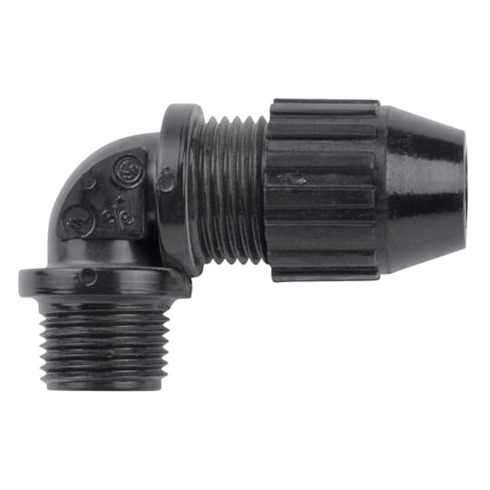 2680 T&B Black Beauty Liquidtight Non-Metallic Strain Relief Cord Connector, 3/8 in Trade, 0.125 to 0.275 in Cable Openings, Nylon