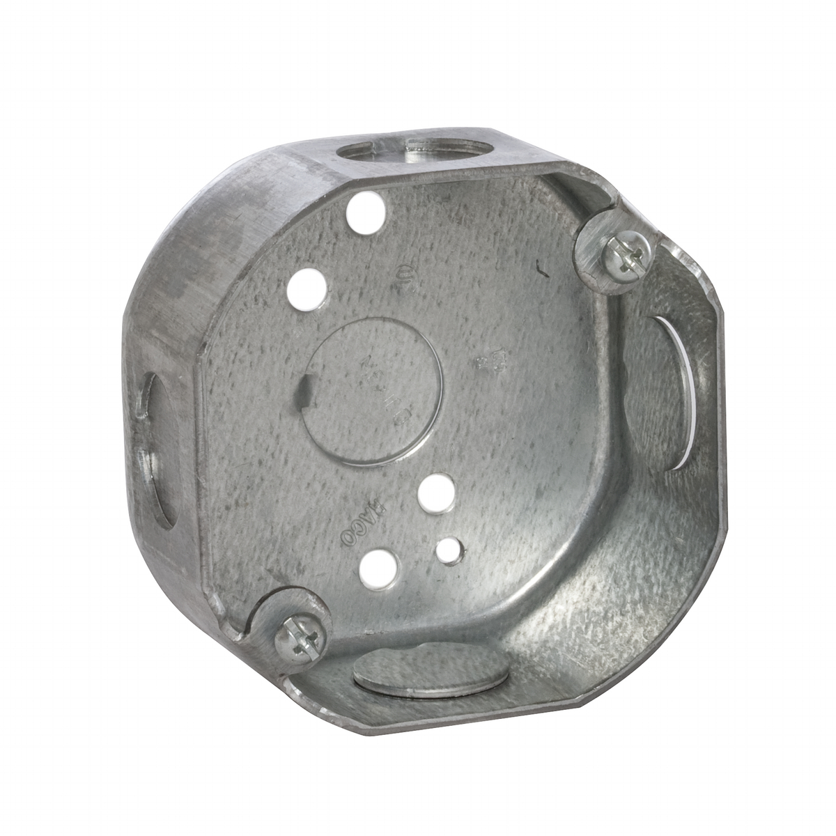 110 Octagon Box, Steel, 11.8 cu-in, 5 Knockouts