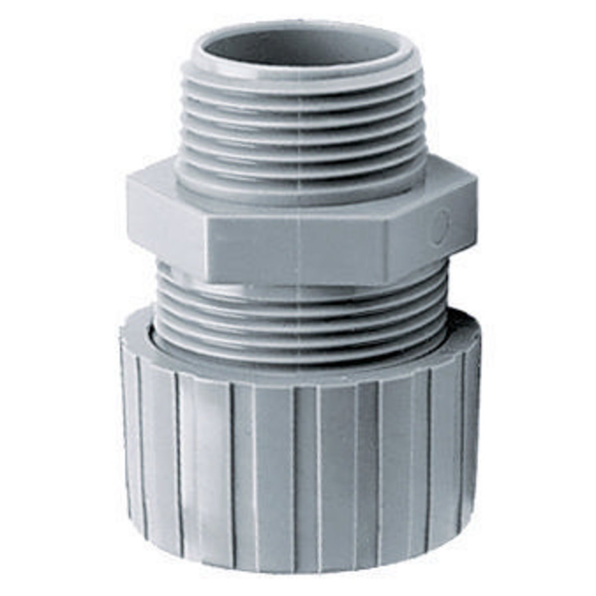 HBL10CM22S Strain Relief Watertight Seal Cord Connector, 1/2 in NPT Trade, (1) Conductors, 0.25 to 0.38 in Cable Openings, Nylon, Smooth