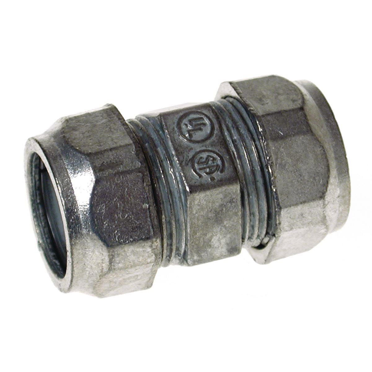 2870 Compression Conduit Coupling, 2-1/2 in, For Use With EMT Conduit, Die Cast Zinc, Metallic