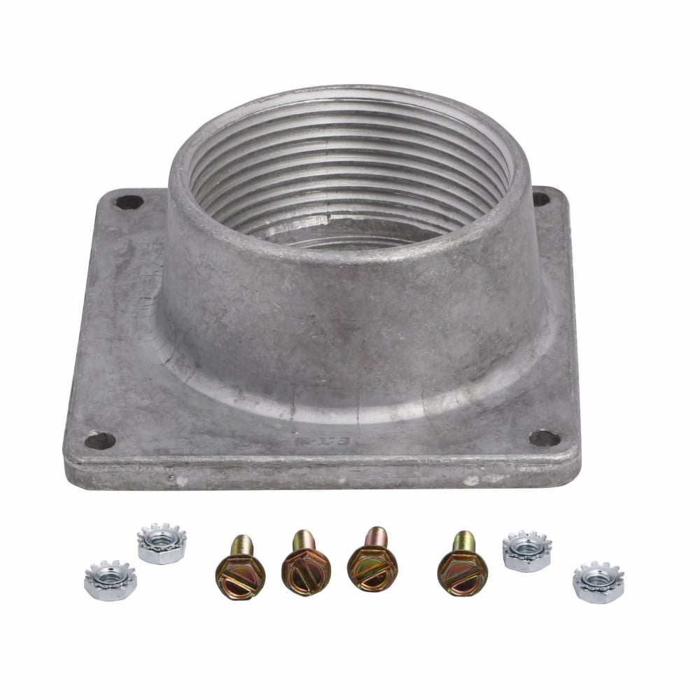 DS300H2 Type DS Rainproof Conduit Hub, 3/4 in, For Use With MLO, MCB and CH 3/4 in Loadcenter, Circuit Breaker Enclosure, 200 A General Duty, Heavy Duty and Double Throw Safety Switch, 2-Cutout RJDN and RKDN and NEMA 3R Enclosure, Metallic