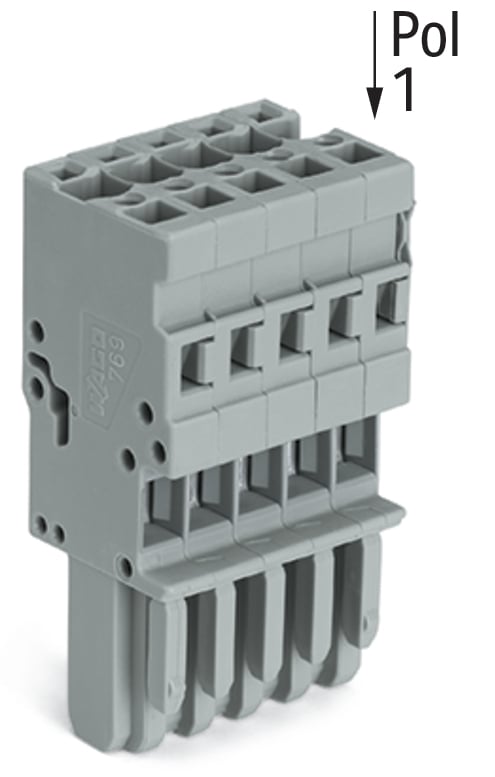 769-105 Operating Tool 1-Conductor Female Connector, 500 V, 32 A, 28 to 12 AWG Wire, 5 Poles