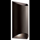 The Wesley 14in; LED 2 light outdoor wall light features a contemporary look with its half moon design in Textured Architectural Bronze finish. The Wesley wall light is perfect in a modern environment.