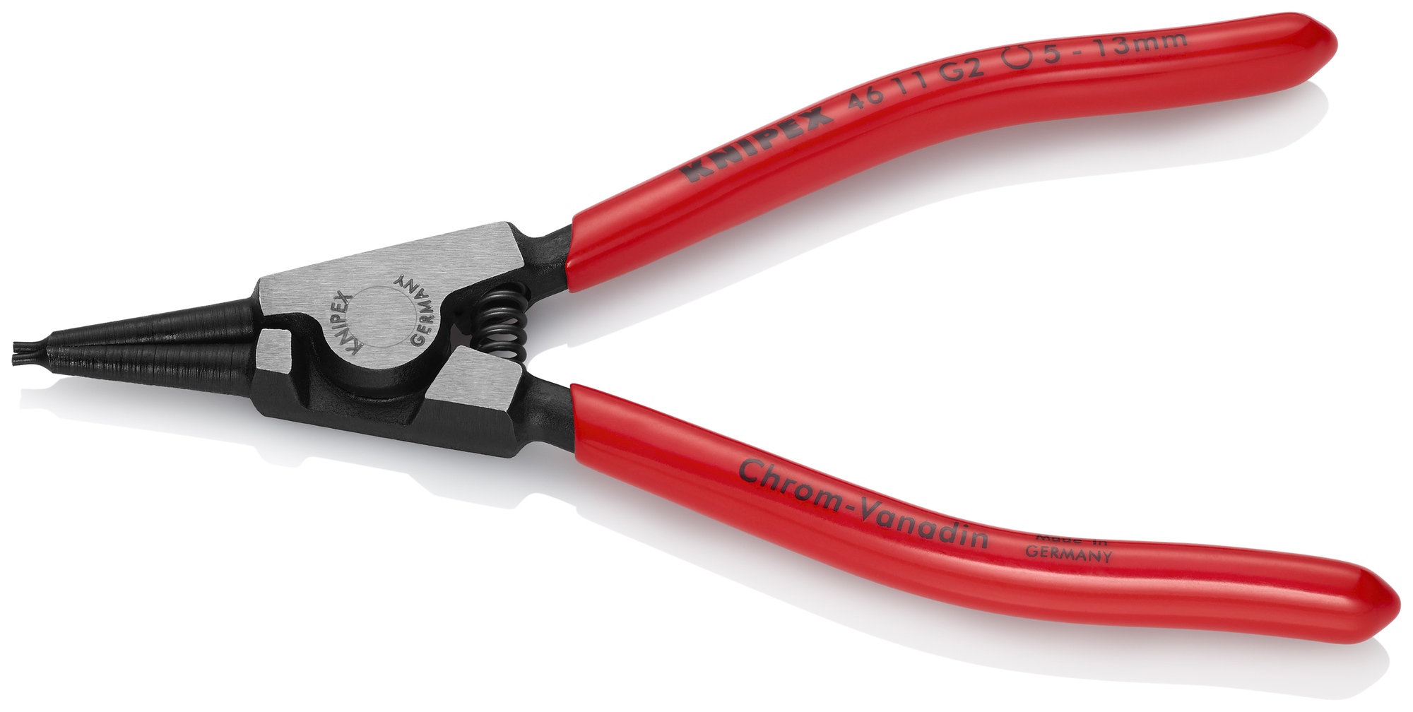 Circlip Pliers for Grip Rings, 5 1/2 in., Plastic coating, 5/64 in. Tips