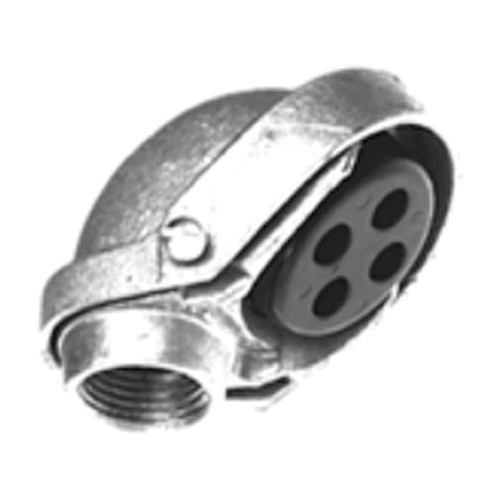 1260-S Bridgeport 2-Screw Set Screw Service Entrance Cap, 4 in, (6) 1-1/8 in, 1-3/4 in Hole, For Use With IMC/Rigid Conduit, Aluminum