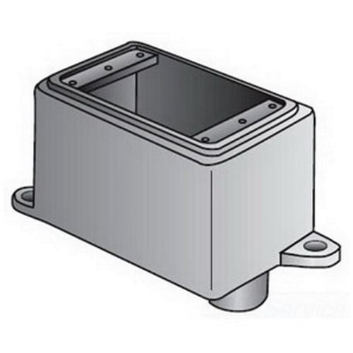 FDA150 Type FD Deep Heavy Duty Device Box With Internal Ground Screw, Feraloy Iron Alloy, 28 cu-in Capacity, 1 Gangs, 1 Outlets, 1 Knockouts, 4-11/16 in H x 2-15/16 in W x 3-1/16 in D