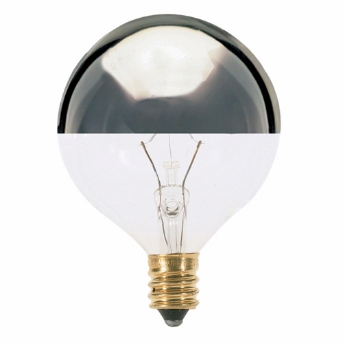 S3244 Decorative Dimmable Globe Incandescent Lamp, 25 W, E12 Incandescent Lamp, G16-1/2 Shape, 232 Lumens Initial