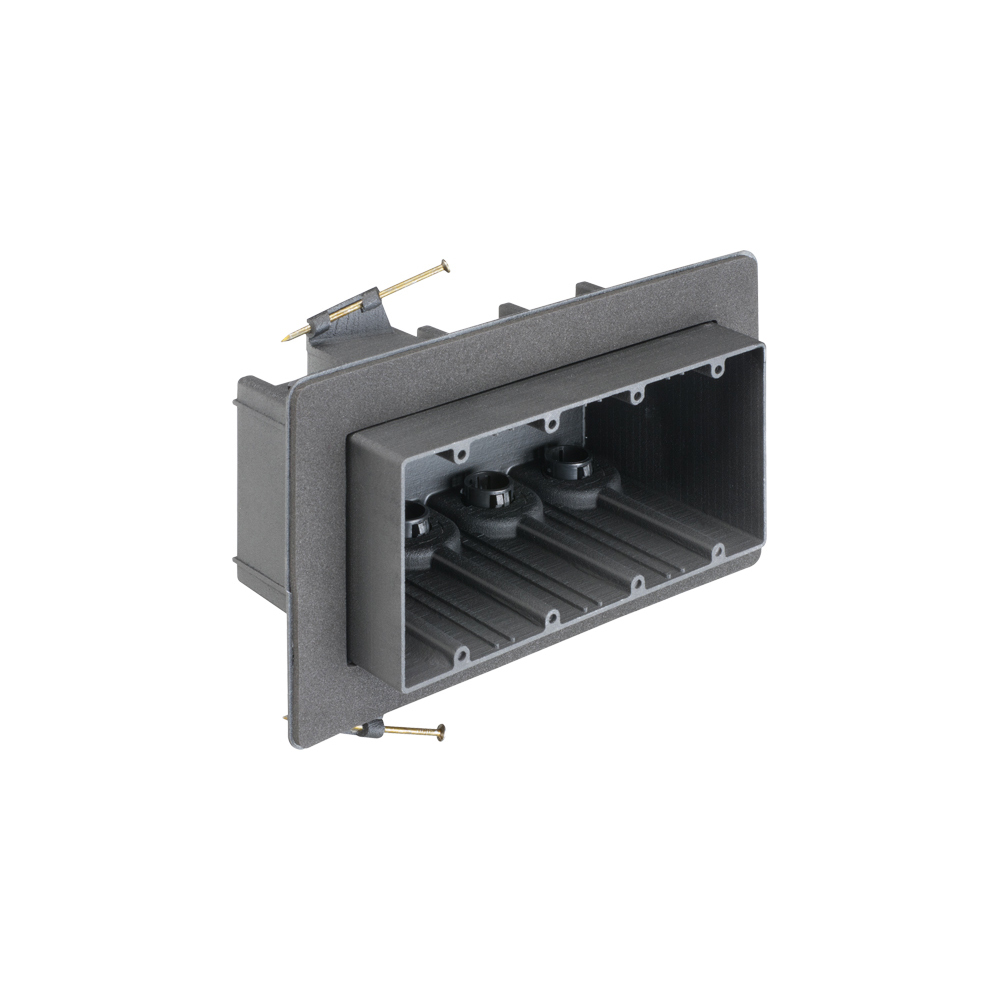 FN104FD One-Box Non-Conductive Versatile Vapor Box, Plastic, 103-1/2 cu-in Capacity, 4 Gangs, 7.664 in H x 9.936 in W x 4.344 in D