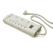 S2000-PS Surge Protected Power Strip, 120 V AC, 15 A, 9 Outlets, 6 ft L Cord