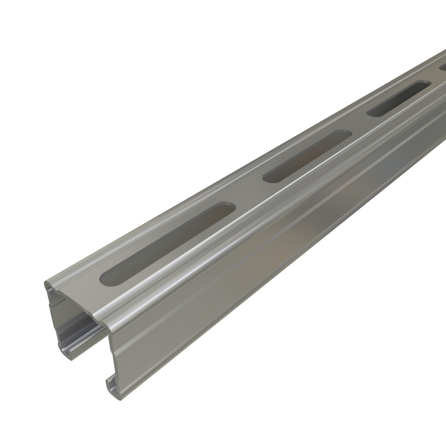 P1100SL-20PG P1100 Channel, 20 ft L 1-5/8 in W 1-5/8 in D 14 ga THK, Low Carbon Steel, Pre-Galvanized Zinc, Domestic
