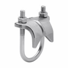 Eaton Crouse-Hinds series RAC right angle type conduit clamp, Rigid/IMC, 316 stainless steel, 3-1/2"