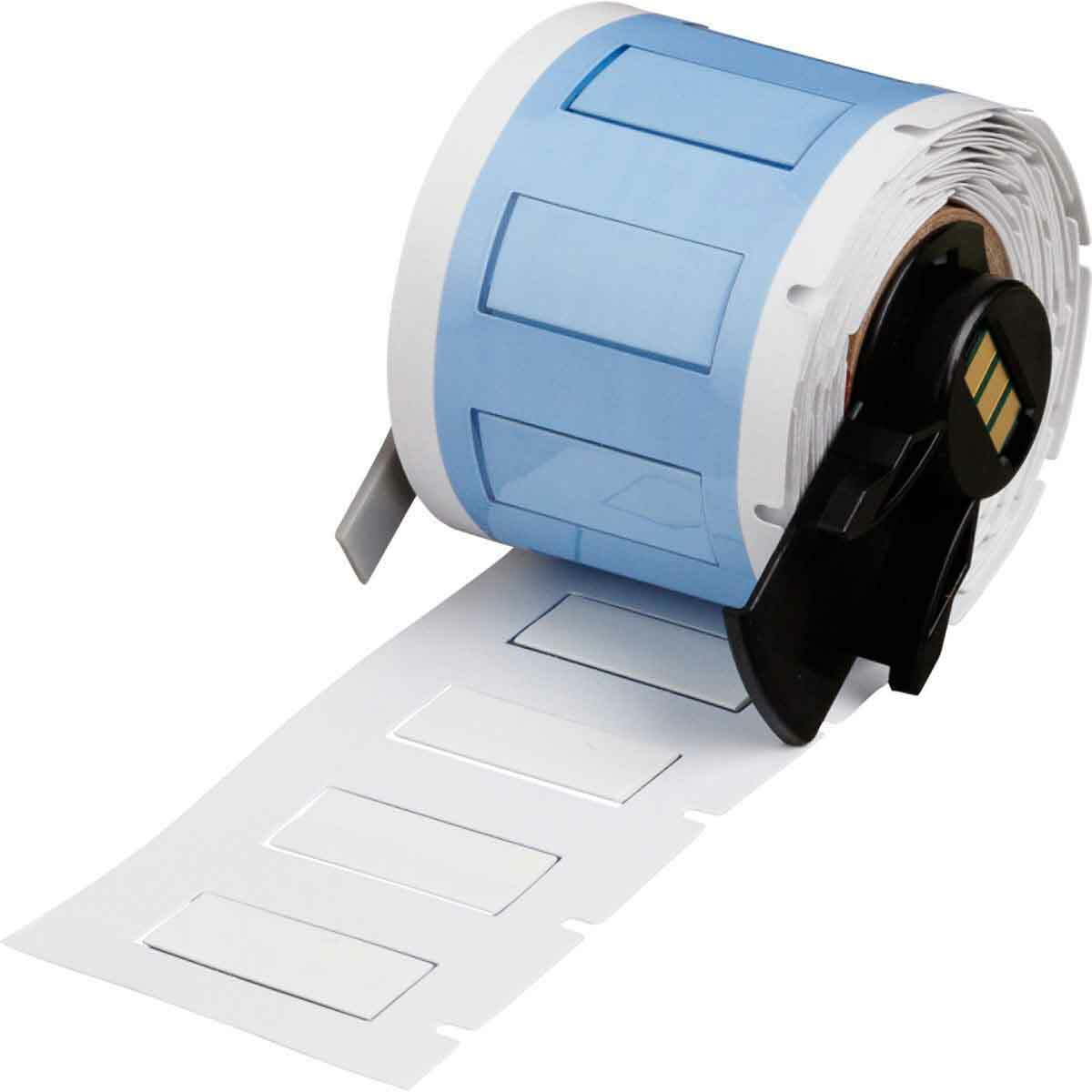 M6-250-1-342-WT PermaSleeve Heat Shrink Wire and Cable Label, 1 in L x 0.444 in W, White, Polyolefin