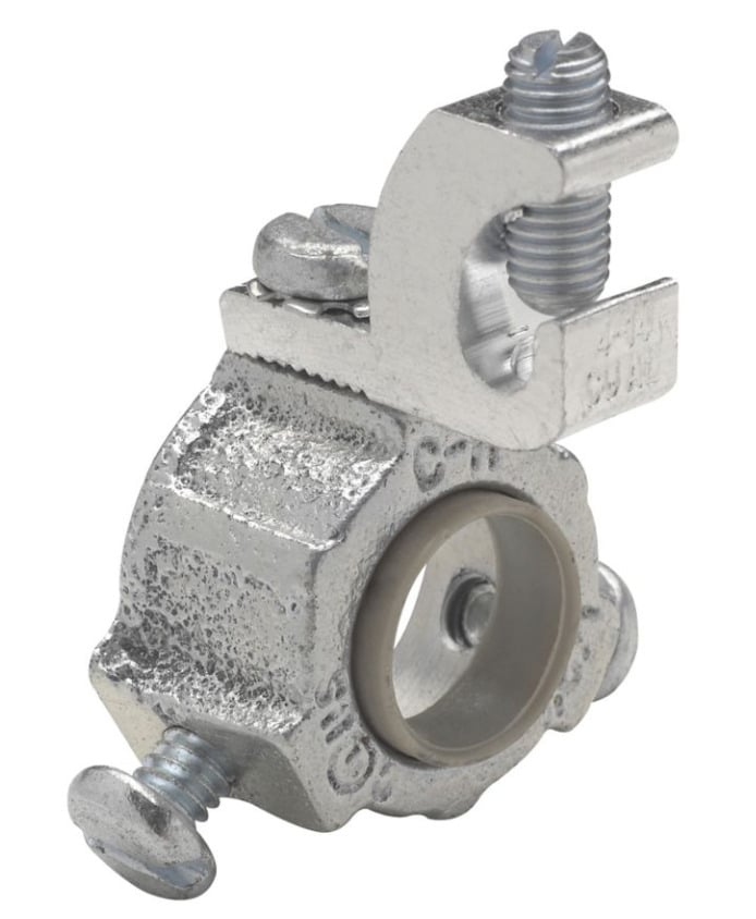 GLS12 Grounding Setscrew Threadless Throat Conduit Bushing, 3/0 to 6 AWG AC Cable, 6 in Trade, Malleable Iron