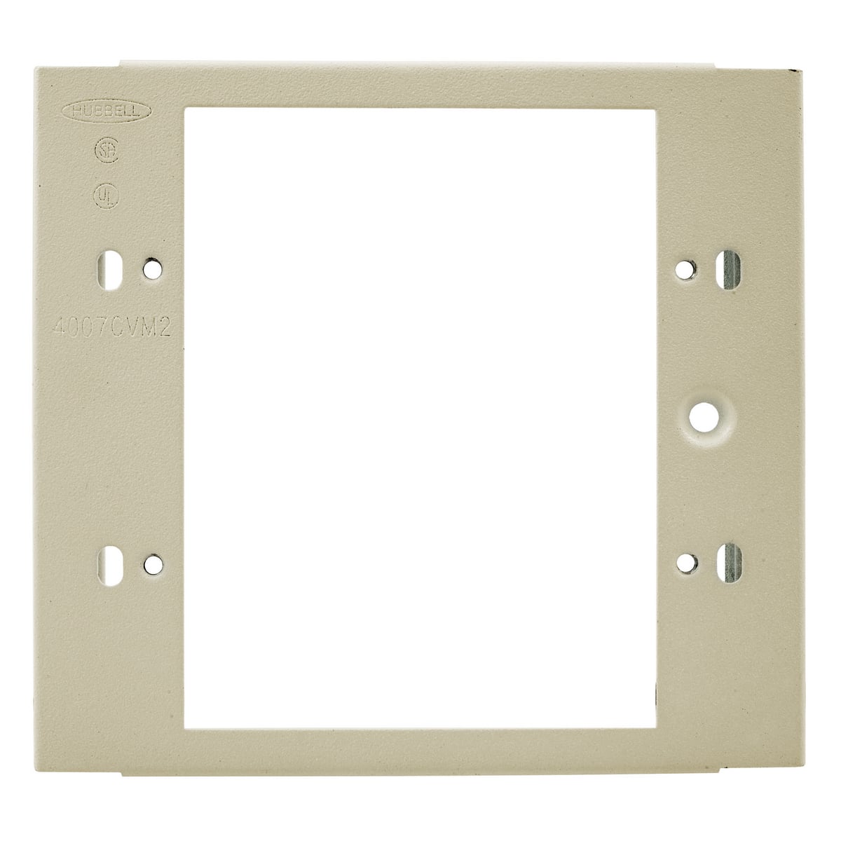 HBL4747CVM2IV HBL4750 Standard Device Cover Plate, For Use With HBL4750 Series Metal Raceway, Roll Formed Steel, Ivory