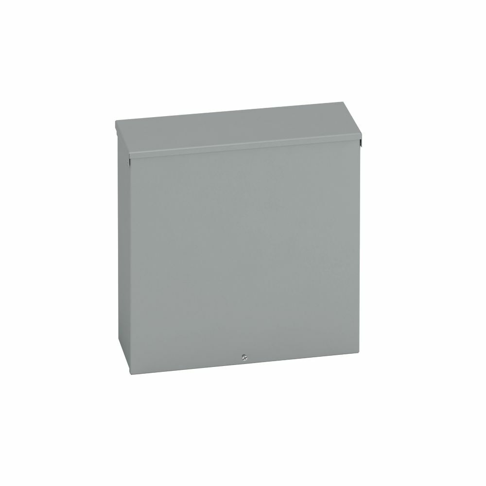 Type 3/3R junction boxes, 24" height, 12" length, 24" width, NEMA 3R, Screw cover, RTSC enclosure, Surface mounted, Medium single door, 9, Embossed thru holes, Carbon steel