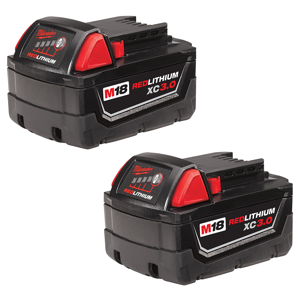 48-11-1822 M18 Rechargeable Cordless Battery Pack, 3 Ah Li-Ion Battery, 18 V DC Charge, For Use With M18 Cordless Power Tool