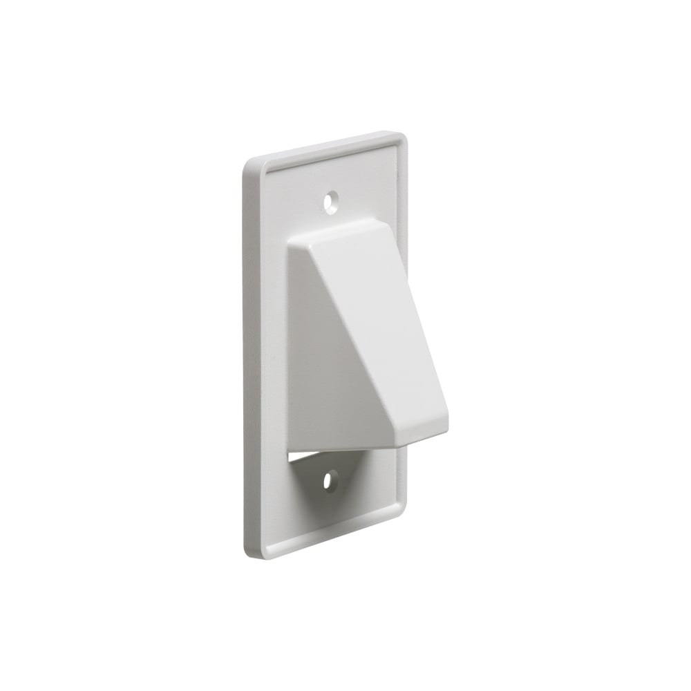 CE1BL CE Series 1-Gang 1-Piece Low Voltage Reversible Cable Entrance Plate, For Use With Existing Cable, Fastened Mount, Plastic
