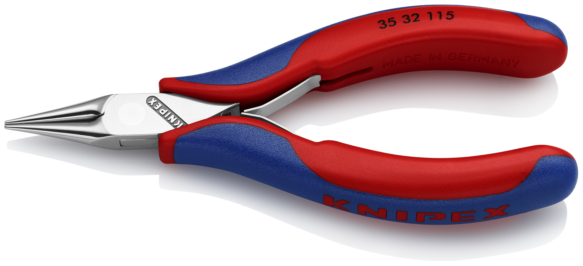 Electronics Pliers-Round Tips, 4 1/2 in., Multi-Component, Polished, Round Jaws