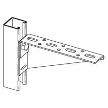 B184SHRZN Right Bracing Slotted Bracket, 7 Holes, 6 in L x 1-5/8 in W x 7/32 in THK, Steel