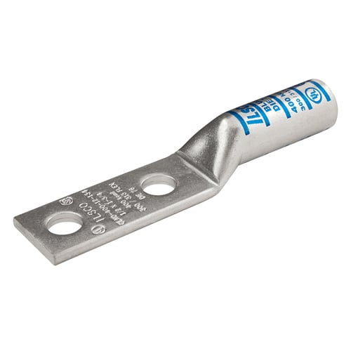 CLND-350-38-1 SureCrimp CLND 2-Hole Lug Compression Connector, 350 kcmil Copper Conductor, Die Code: I-71, 3/8 in Stud