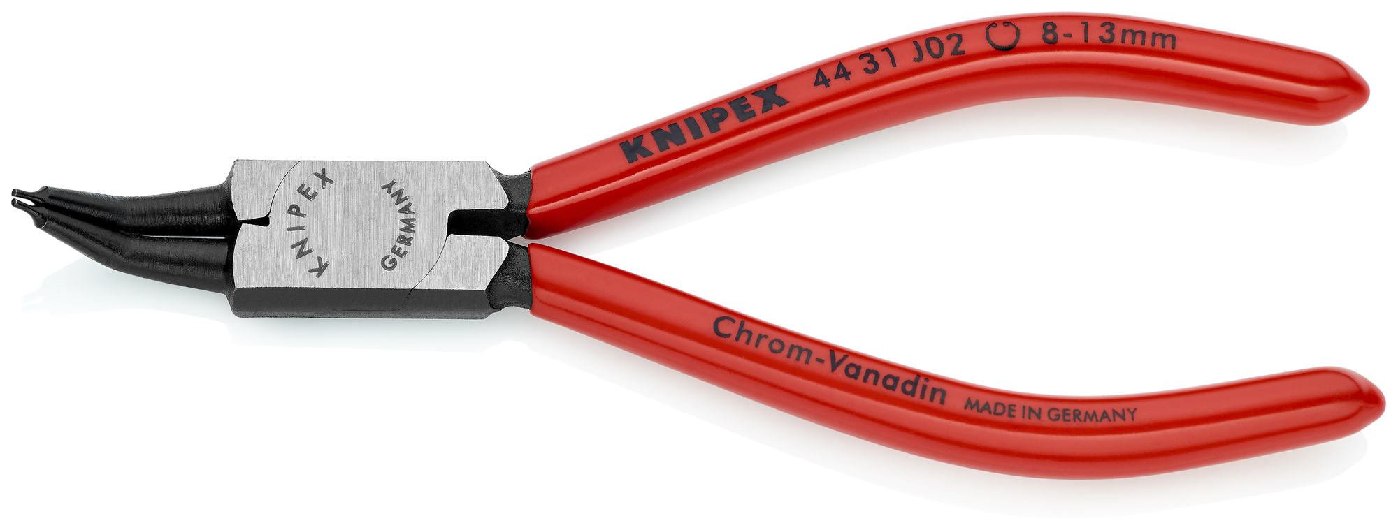 Internal 45° Angled Snap Ring Pliers-Forged Tips, 5 1/2 in., Plastic coating, 1/32 in. Tips, Bulk