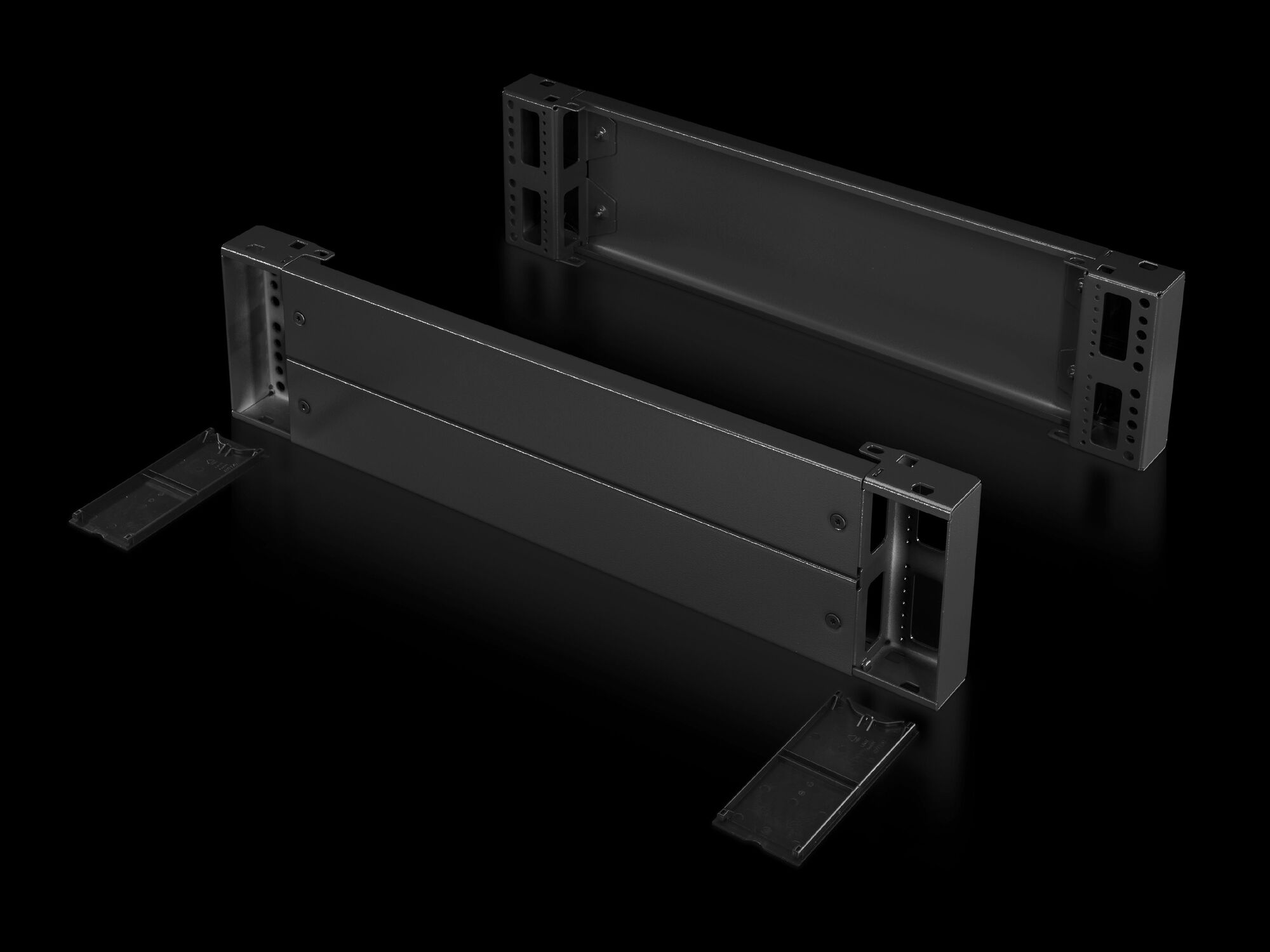 8602600 Front/Rear Base/Plinth Component, 7.9 in H, For Use With TS, SE, CM, TP, PC, IW, TS IT Series 24 in D Enclosure, Carbon Steel, Umbra Gray