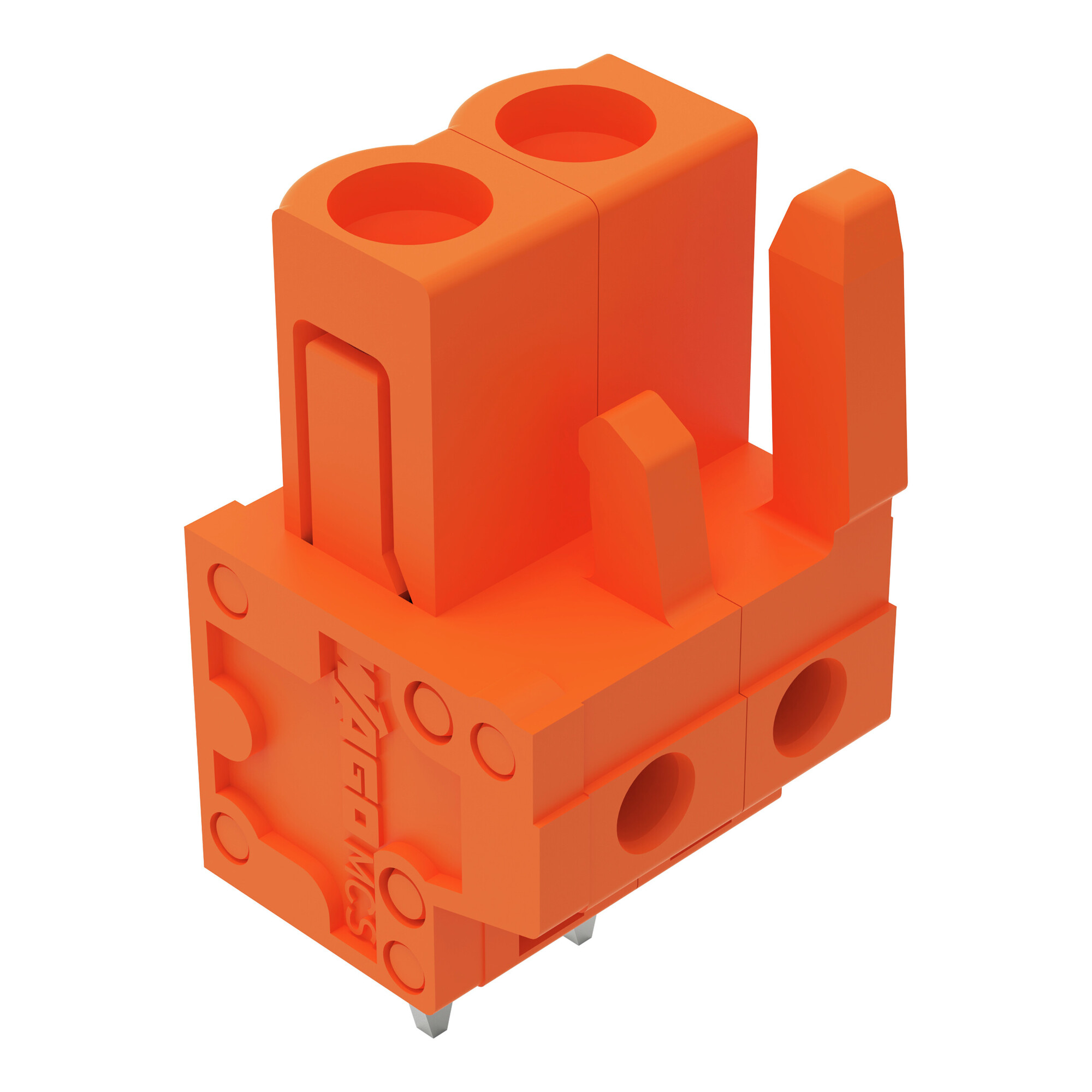 232-162 Straight THT Female Header, 630 V, 2 Positions, 0.2 in, Polyamide