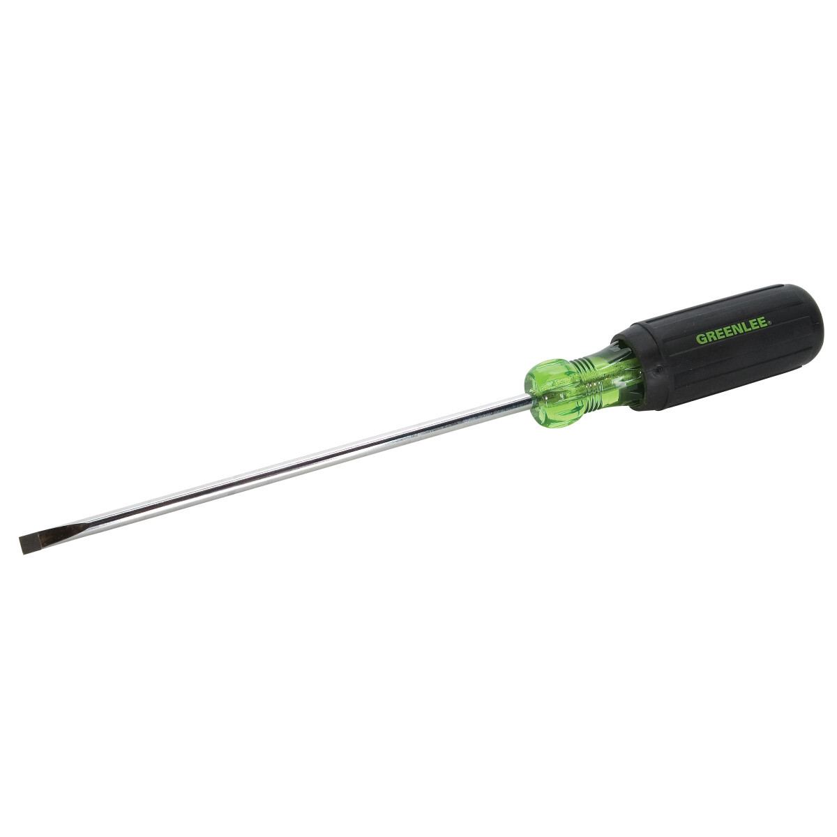 0153-22C Heavy Duty Screwdriver, 3/16 in Slotted Point, Steel Shank, 9-3/4 in OAL, Acetate Handle, Black Phosphate Plated, ASME Specified