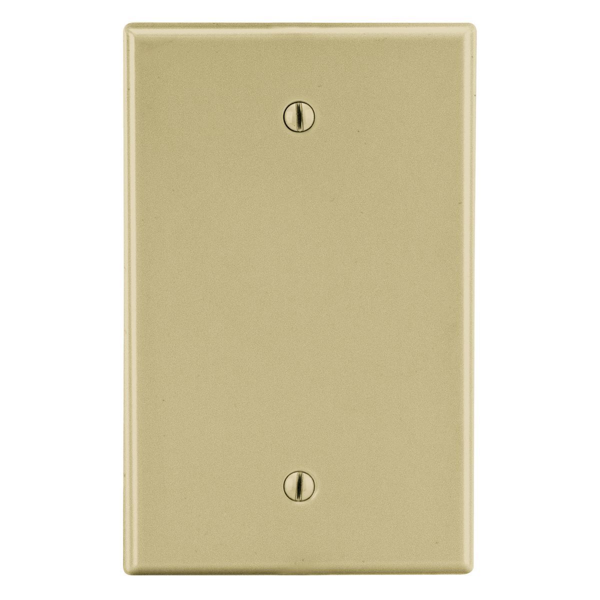 P13I Non-Metallic Standard Blank Wall Plate with Pre-Inserted Captive Screw, 1 Gangs, 2.88 in W x 4.63 in H, Polycarbonate Thermoplastic, Ivory