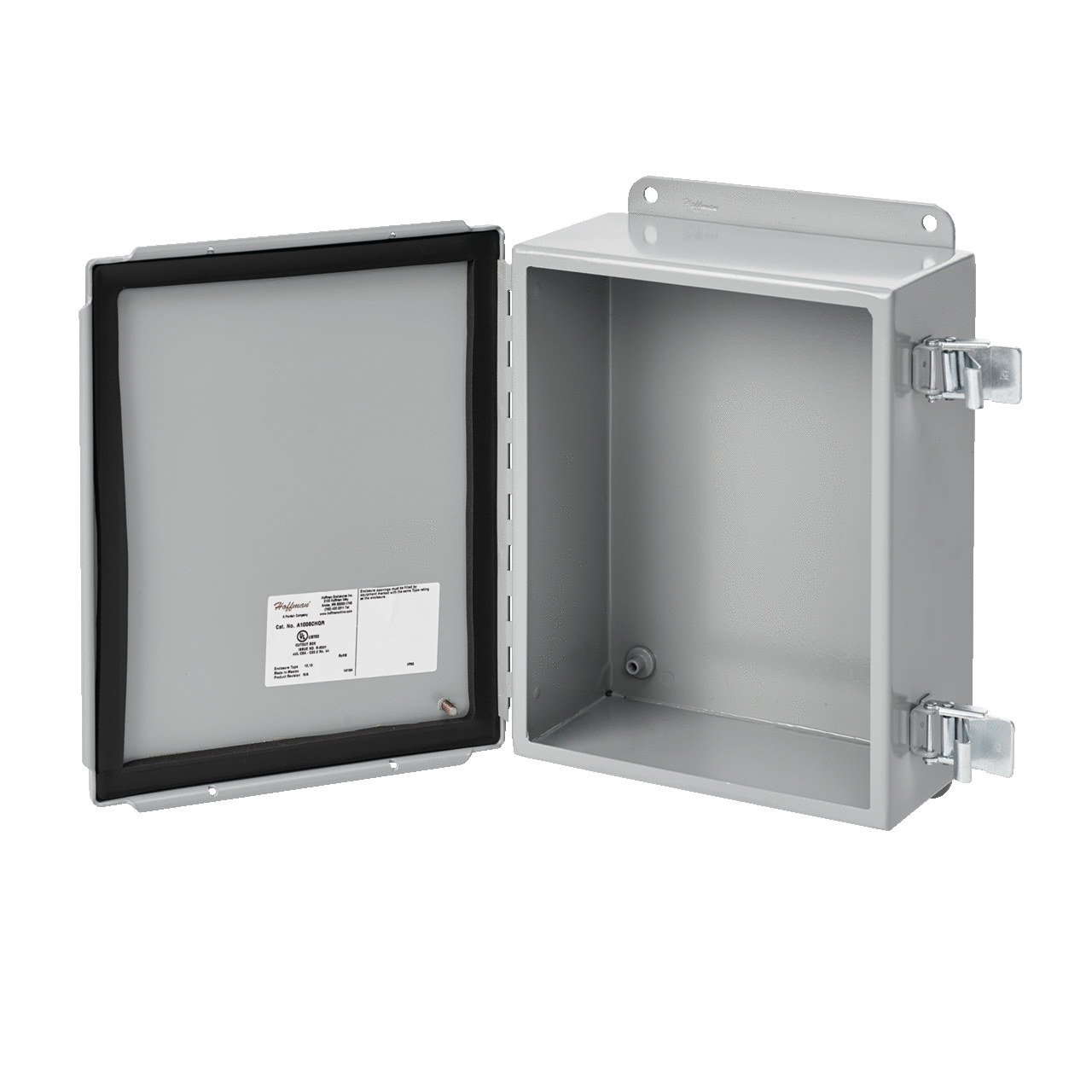 A1008CHQR A51 Junction Box, 10 in H x 8 in W x 4 in D, Continuous Hinged Cover, NEMA 12/IP65 NEMA Rating, Steel