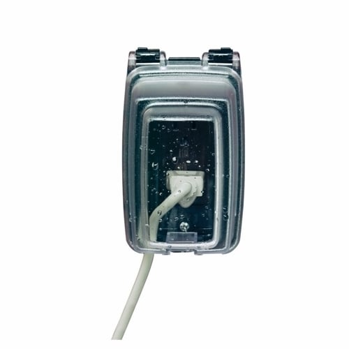 WP1010C WP1000C Heavy Duty Non-Metallic Weatherproof While-In-Use Cover, 139.7 mm L x 96.8 mm W x 79.37 mm D, Receptacle Cover, Polycarbonate