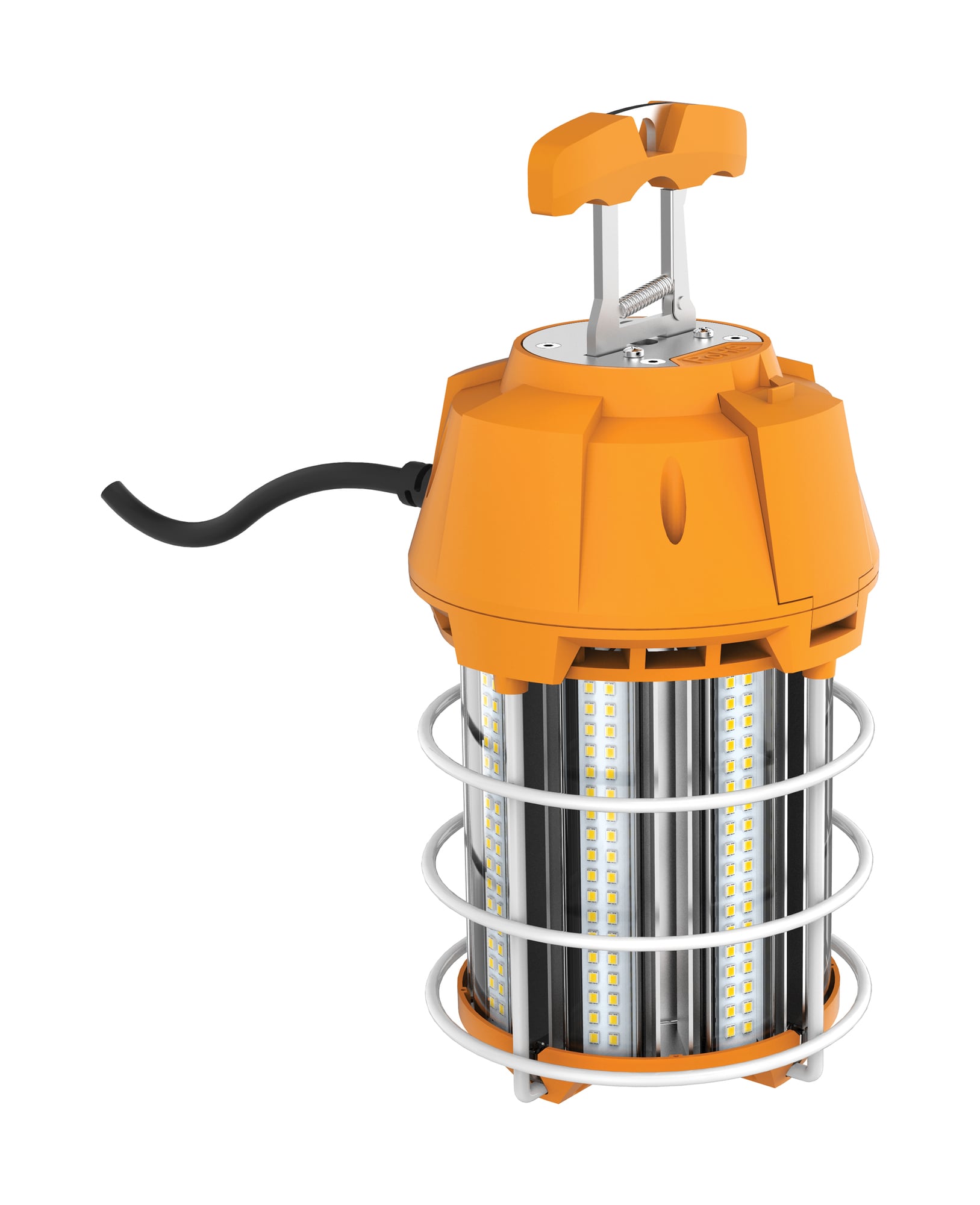 S38946 Corncob HID Replacement Non-Dimmable Temporary Hi-Bay Caged Lamp, LED Lamp, 120 V AC, 3-Prong Plug Base