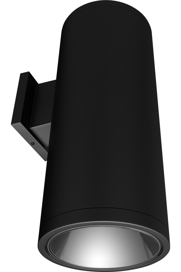CDLED6WD-26W-50D935-K Architectural Grade Cylinder LED Outdoor Wall Light, 27.9 W Fixture, 120 to 277 V AC, Matte Black Housing