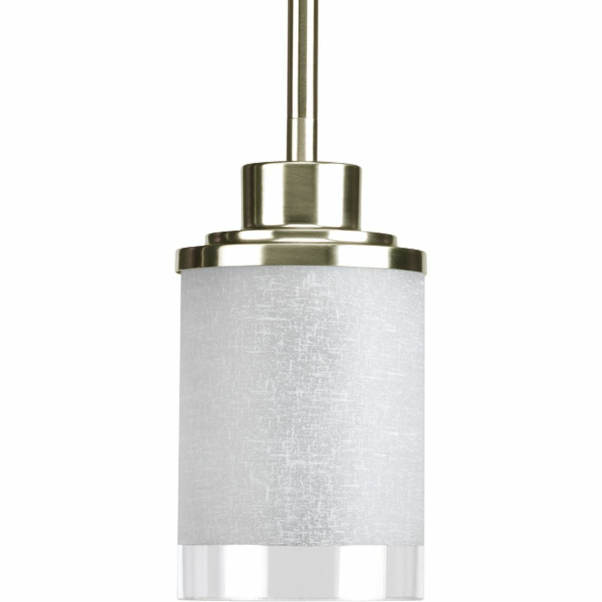 P5147-09 Alexa Mini Pendant, (1) A19 Lamp, 100 W Fixture, 120 V AC, Brushed Nickel Plated/Gray Housing