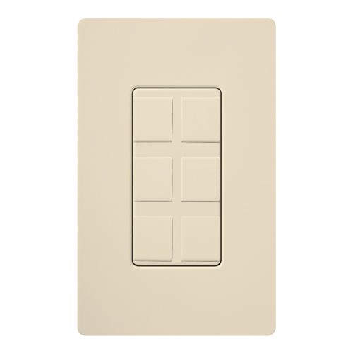 SC-6PF-ES Satin Colors 6-Port Designer Field Customizable Multi-Port Frame, (6) Ports, Plastic, Eggshell, For Use With Faceplate