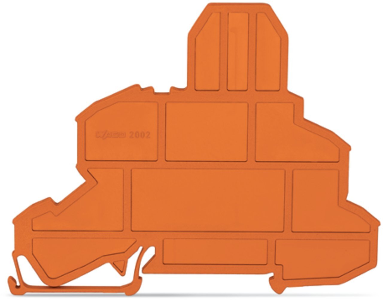 2002-1092 End Plate, For Use With Fuse Terminal Blocks, 2 millimeter Thickness, Orange