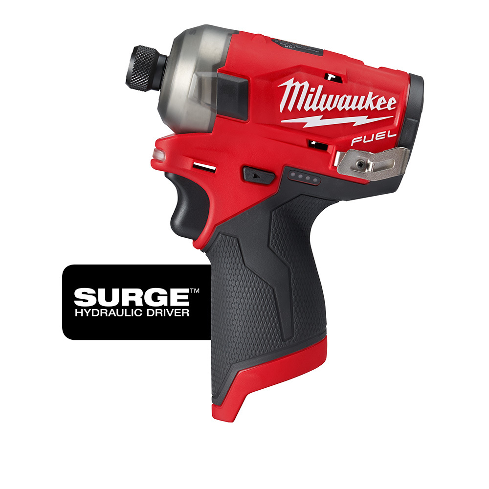 2551-20 M12 Fuel Surge Cordless Hydraulic Driver, 1/4 in Hex Drive, 3400 bpm, 450 in-lb Torque, 12 V, 5.2 in OAL