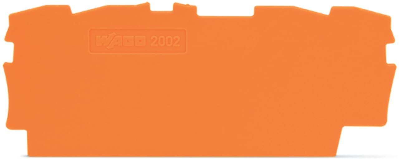 2002-1492 End and Intermediate Plate, For Use With 2002 Series TOPJOB S Rail Mounted Terminal Blocks, Orange