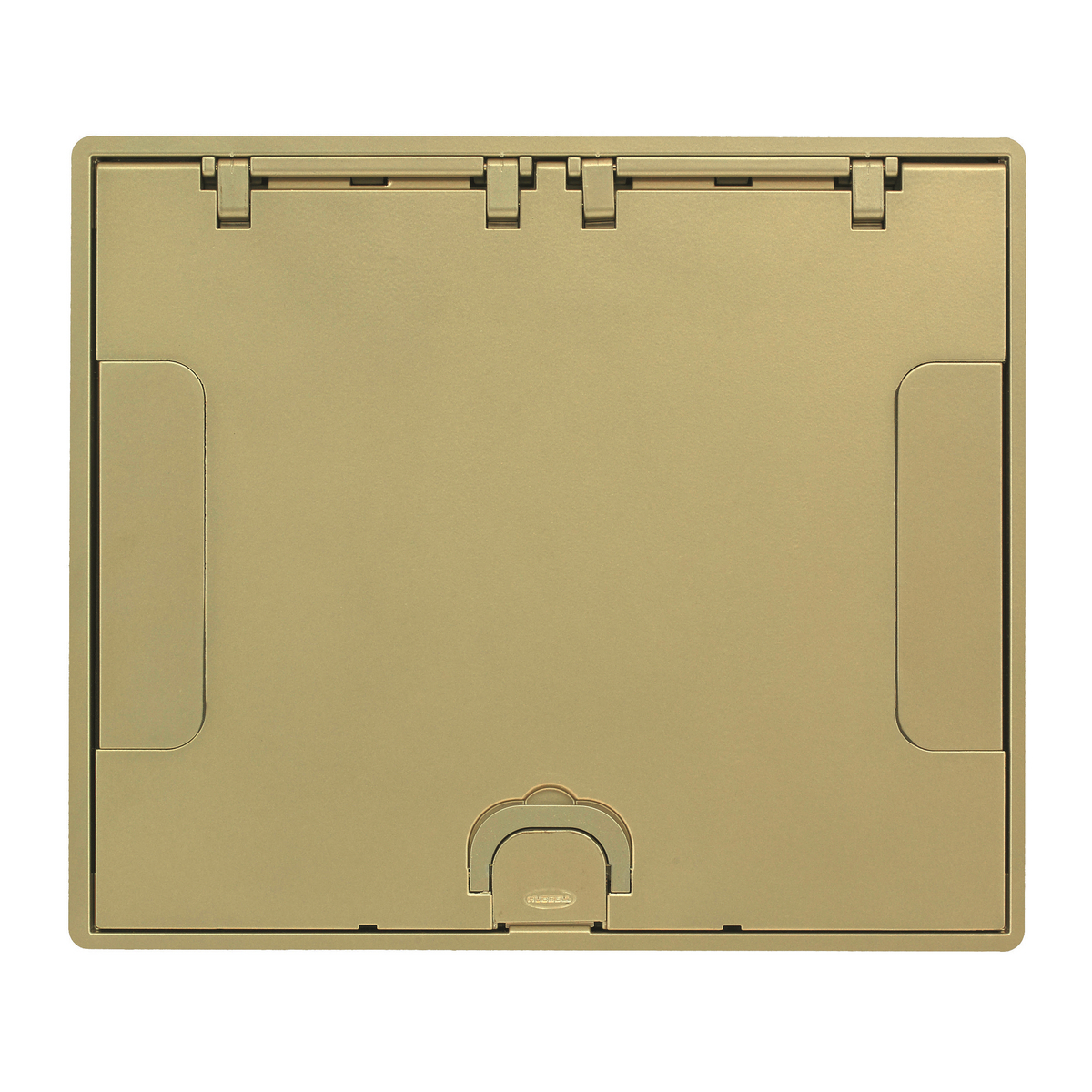 610GTCVRBRS Standard Floor Box Cover, 10-1/2 in L x 9 in W, Cast Aluminum
