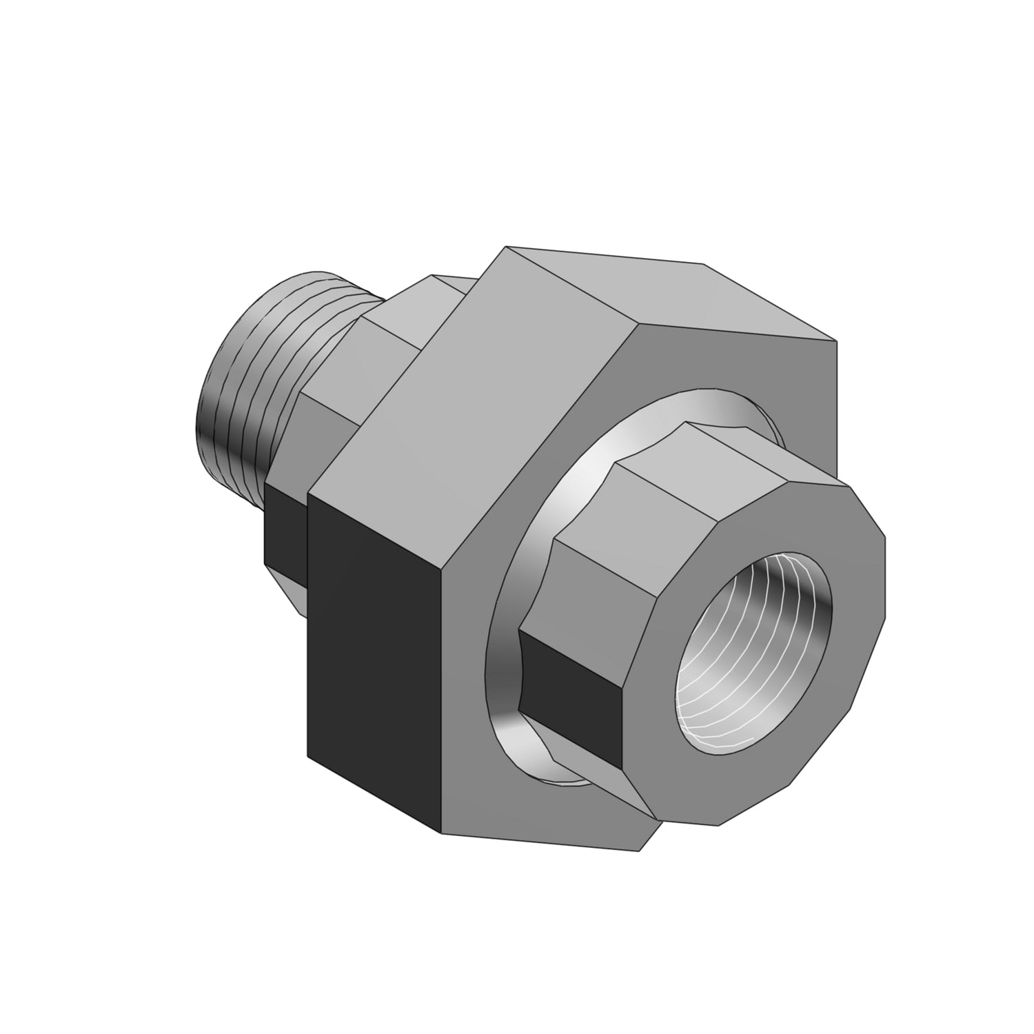 EXMU-3 T&B EX Series 3-Piece Male to Female Conduit Union, 1 in, Die Cast Aluminum/Steel, Aluminum Lacquered