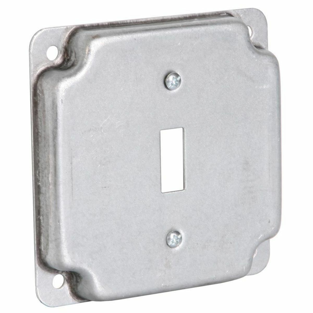 800C Exposed Work Cover, 4-1/8 in L x 4-1/8 in W x 1/2 in D, Toggle Switch Cover, Steel