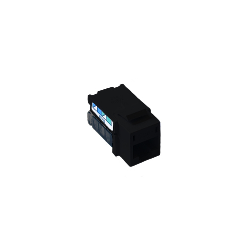CON-1P-C5E-BL Telephone/Network Jack Connector, 8-Conductor, RJ45 Category 5e, Black