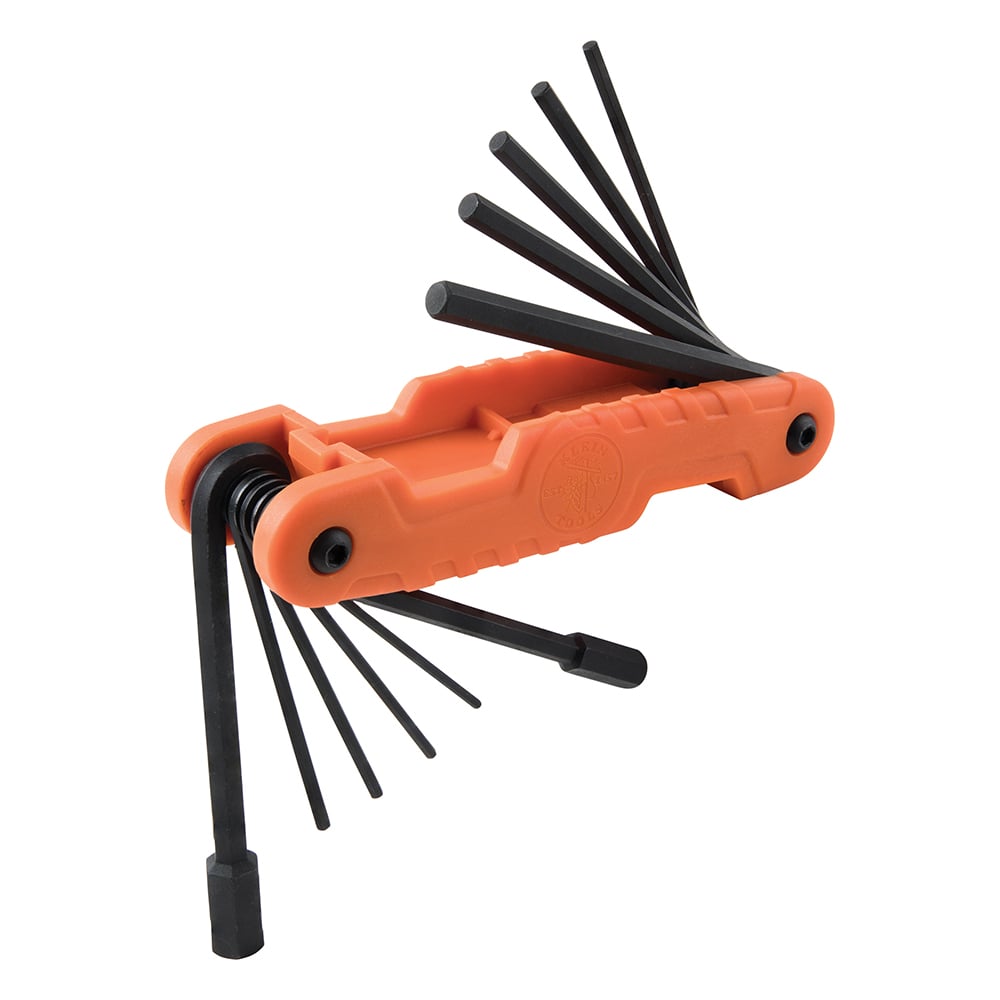 70550 Pro Heavy Duty Folding Hex Key Set, 11 Pieces, 1/2 in, 3/8 in, 5/16 in, 1/4 in, 7/32 in, 3/16 in, 5/32 in, 9/64 in, 1/8 in, 7/64 in, 3/32 in Hex, Comfort Grip Handle, Reinforced Nylon/Steel
