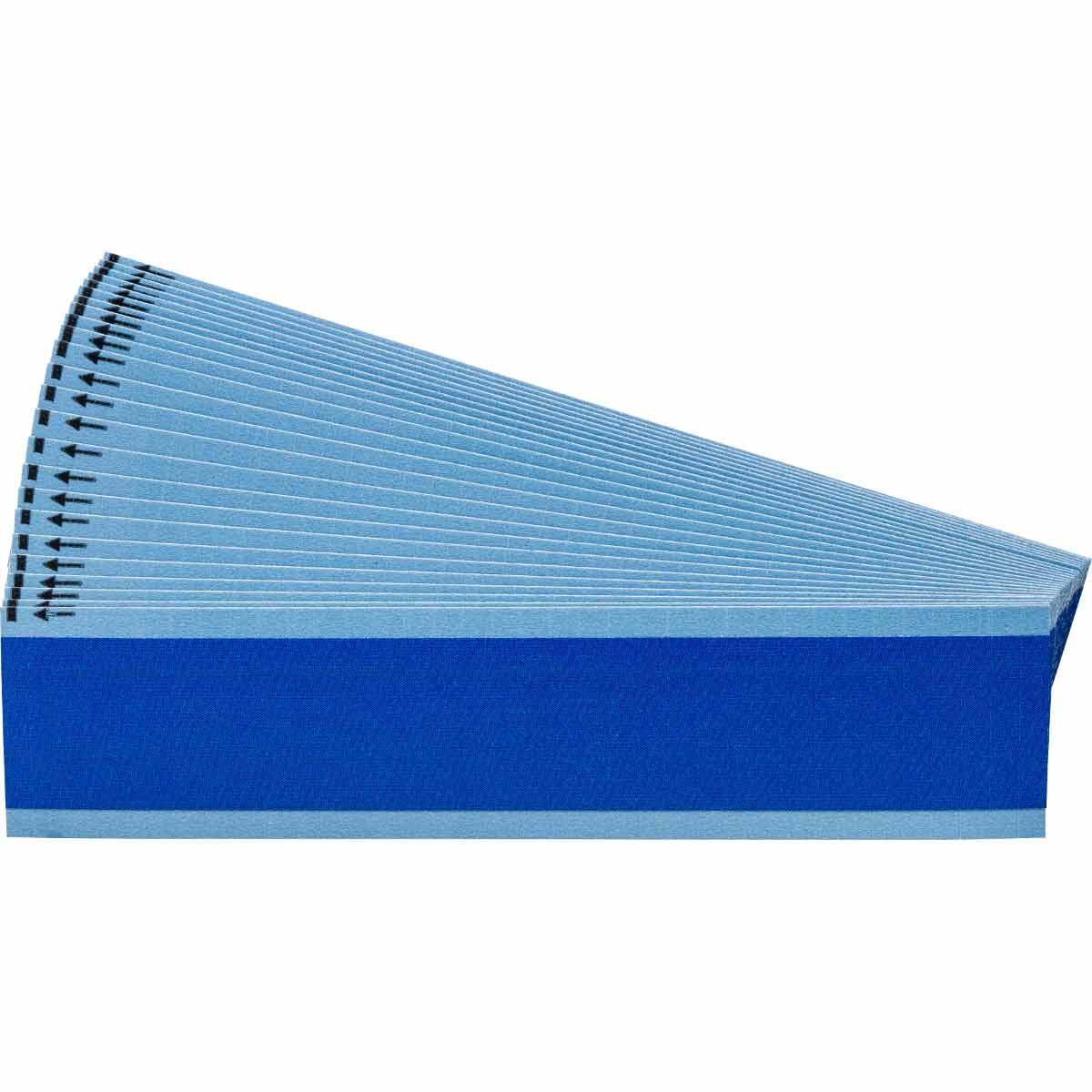 WM-COL-LB-PK WM Series Blank Pre-Printed Wire Marker Card, 1/4 in W, Light Blue, B-500 Repositionable Vinyl Coated Fabric, 36 Markers per Card
