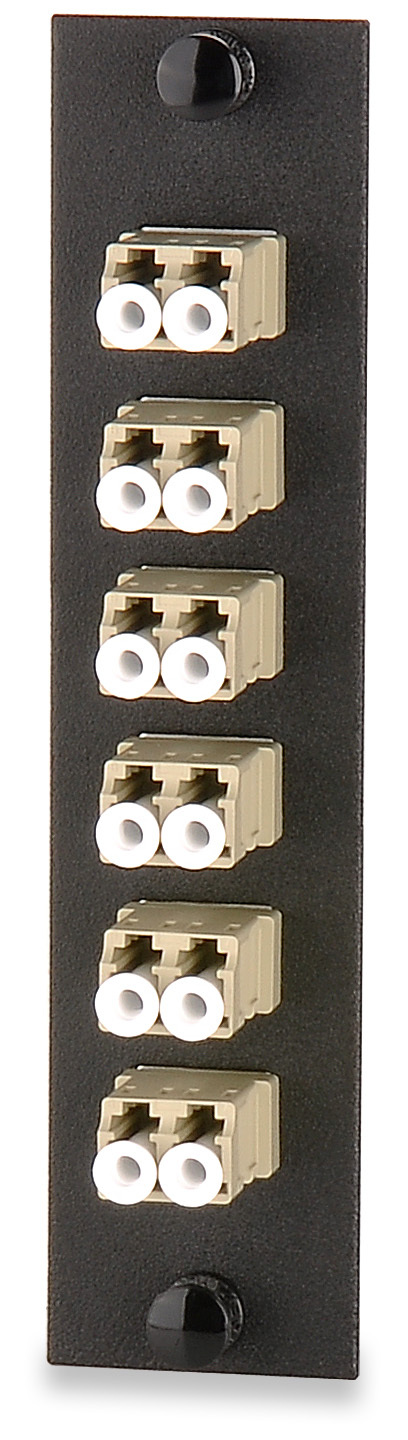 6-Port (12 Fiber) LC OM1/OM2 Adapter Plate Ph. Brz. Sleeve