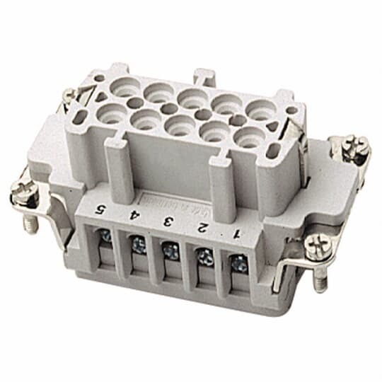 FS110B Pos-E-Kon B Series Standard Terminal Insert, 10 Positions, 20 to 14 AWG Wire, Female Screw Connection, Glass Filled Thermoplastic