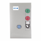 Eaton XT IEC electronic motor starter, 208 V, NEMA 1, Non-combination non-reversing starter, 12 A, IP23, 9-12 A, XTOB: 9-12 FLA, Single-phase, Convert contactor or starter from three-phase to single-phase install jumper